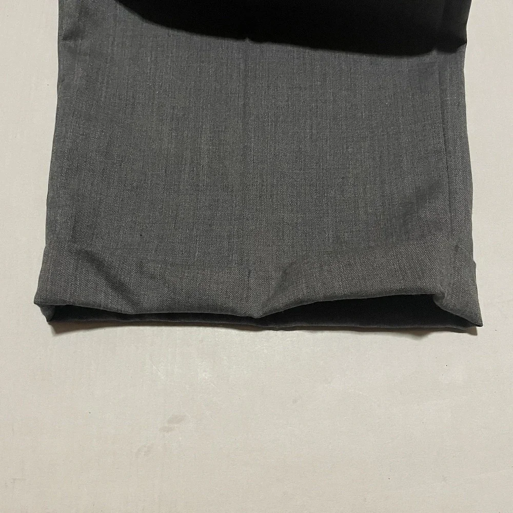 Hart Schaffner Marx Mens Dress Pants GRAY 42 x 33 WOOL Cuffed Hem PLEATED Casual